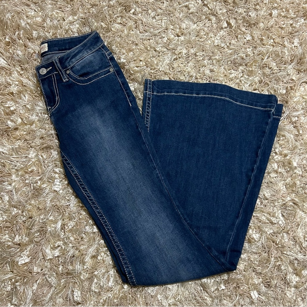 Dark Blue Women's Flare Jeans
